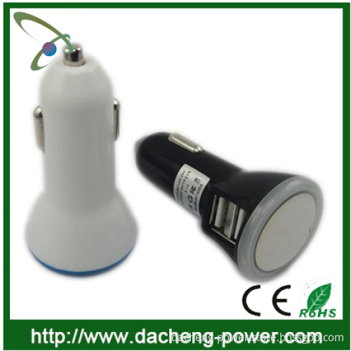 CE ROHS FCC approved 5V 2.1A dual car charger usb charger for Phone and Ipad